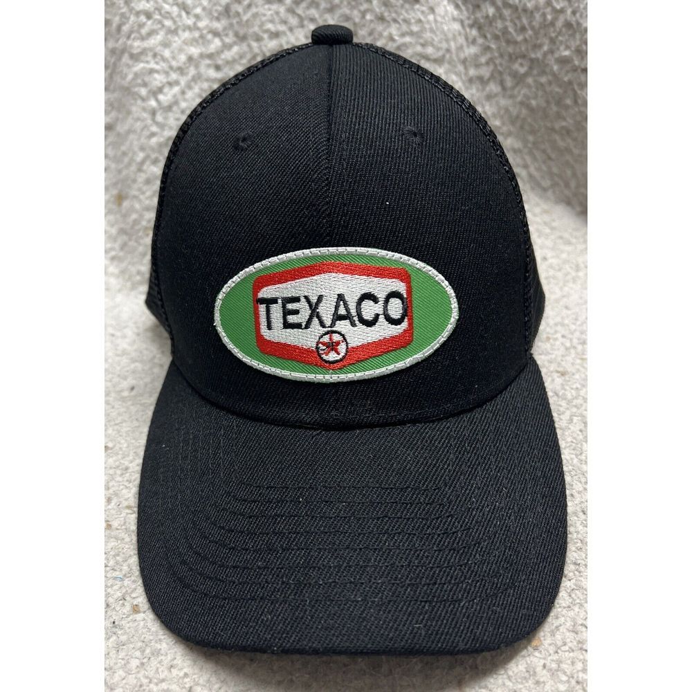Texaco Trucker Hat Black Snapback Vintage Logo‎ Gas Oil Baseball Cap